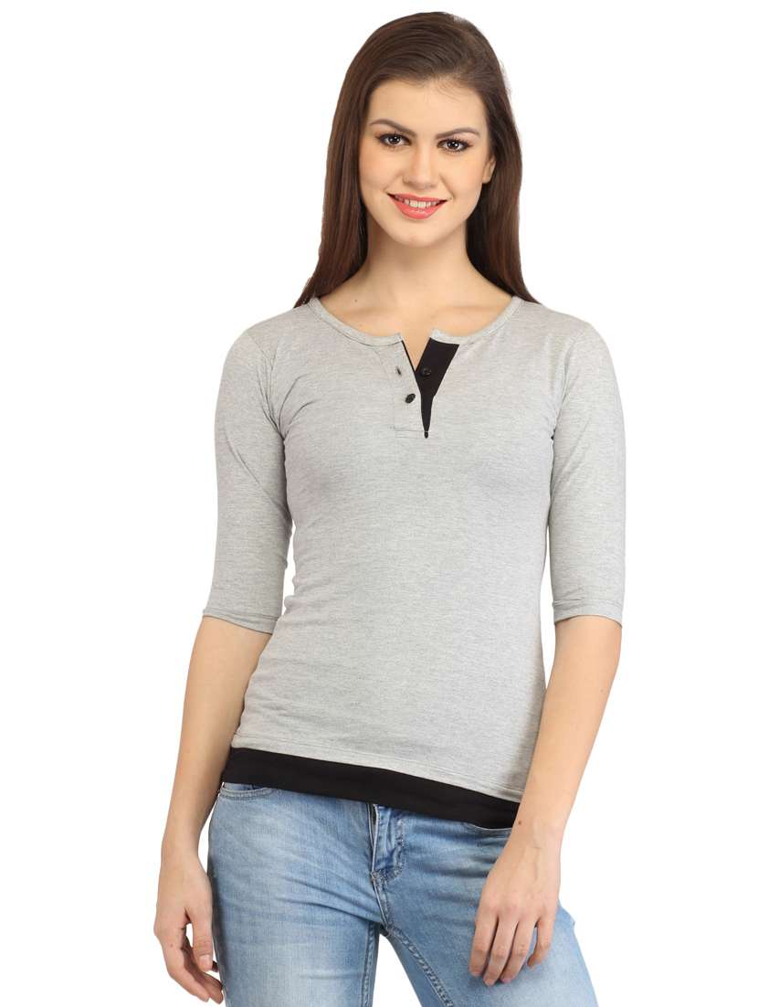 notch neck solid top
