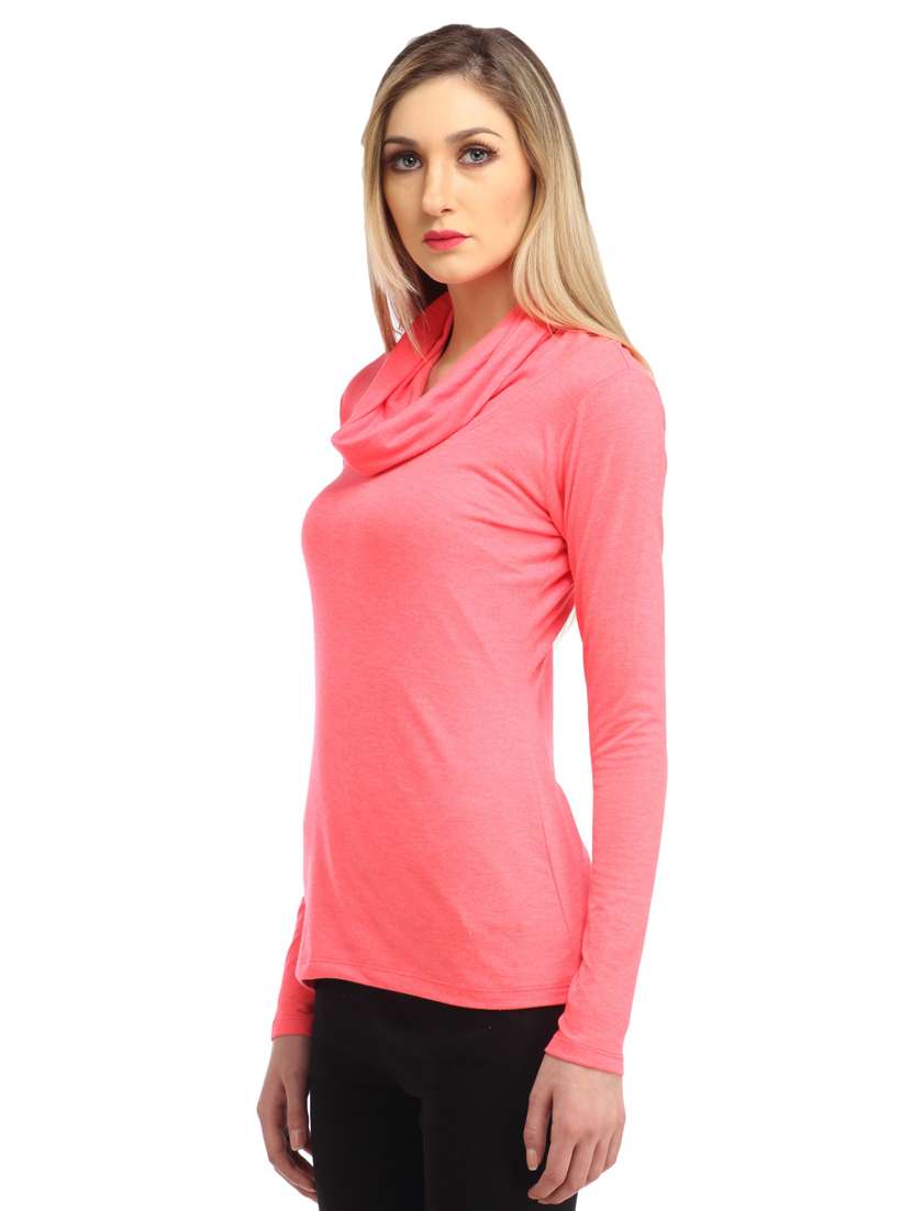 cowl neck solid top - 18347768 - Standard Image - 1
