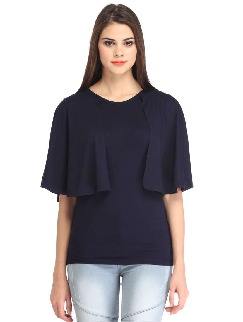 round neck solid  top