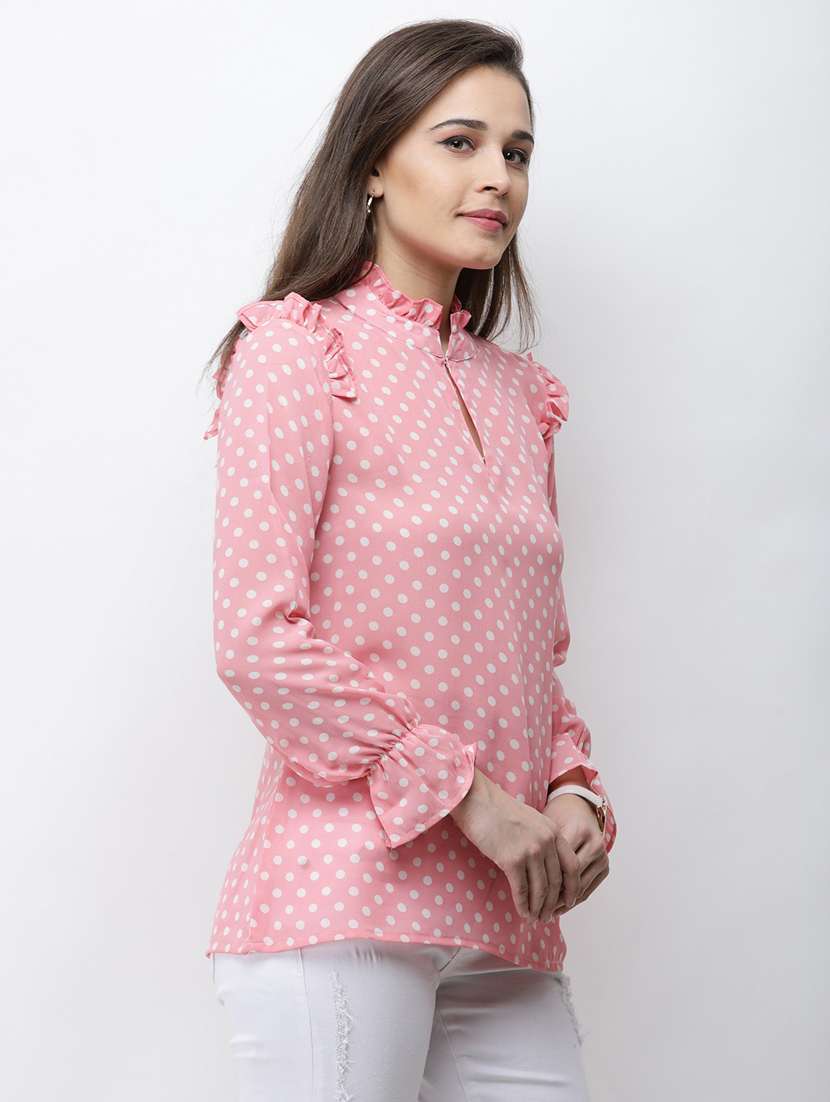 crew neck printed top - 18347794 -  Standard Image - 1