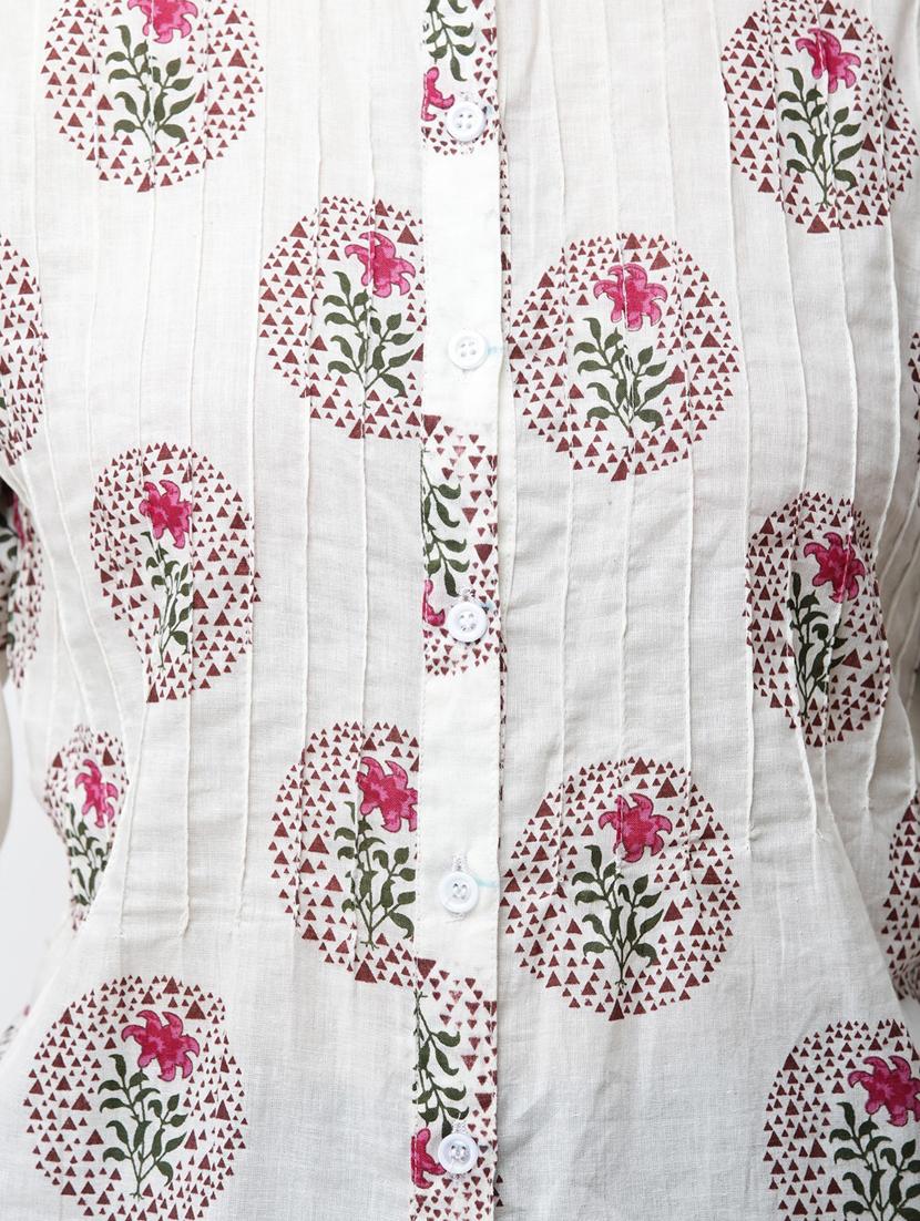 long-sleeved printed regular tunic - 18347824 - Standard Image - 4