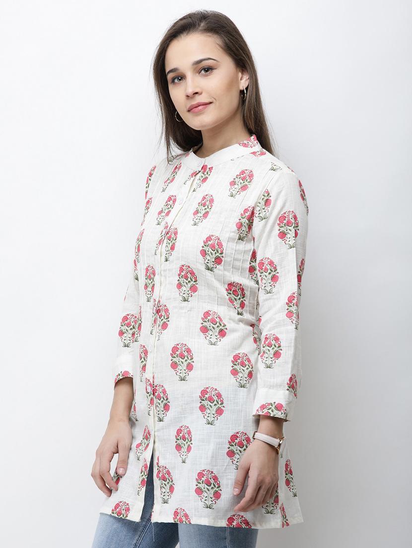 long-sleeved printed regular tunic - 18347854 -  Standard Image - 1