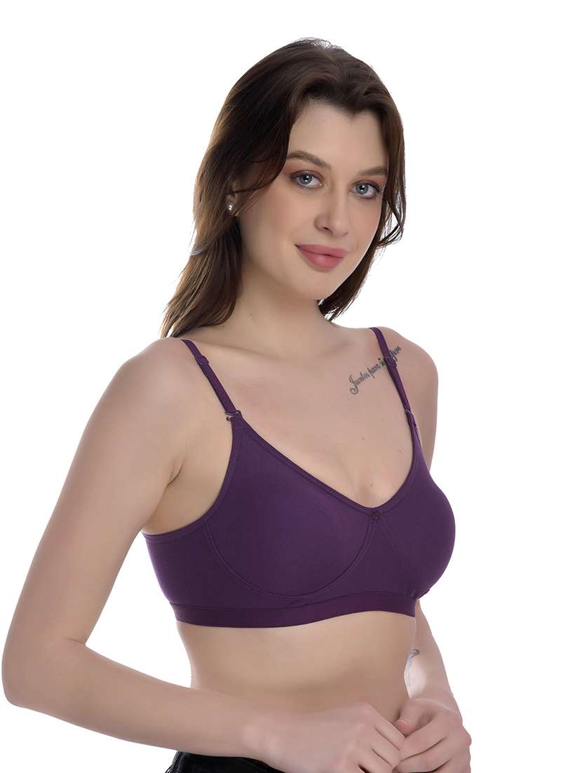 pack of 2 solid regular bra - 18348033 -  Standard Image - 6