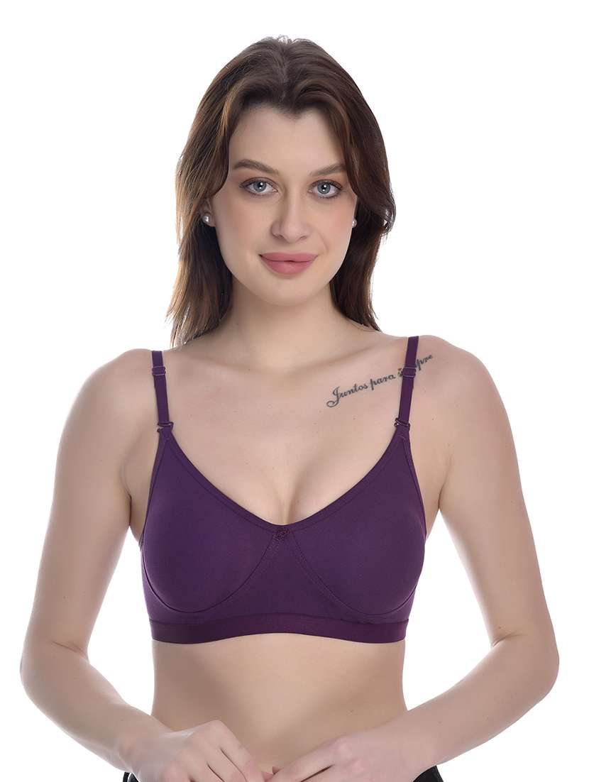 pack of 2 solid regular bra - 18348035 -  Standard Image - 1