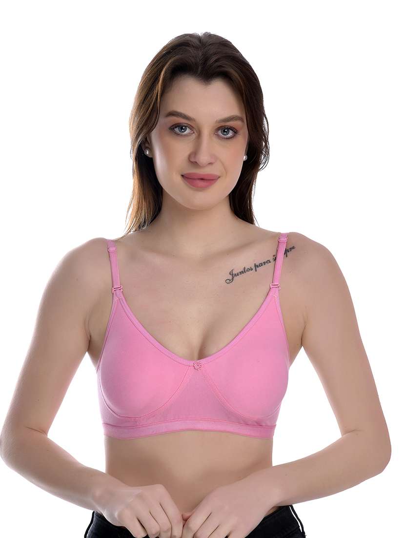 pack of 2 solid regular bra - 18348039 -  Standard Image - 1