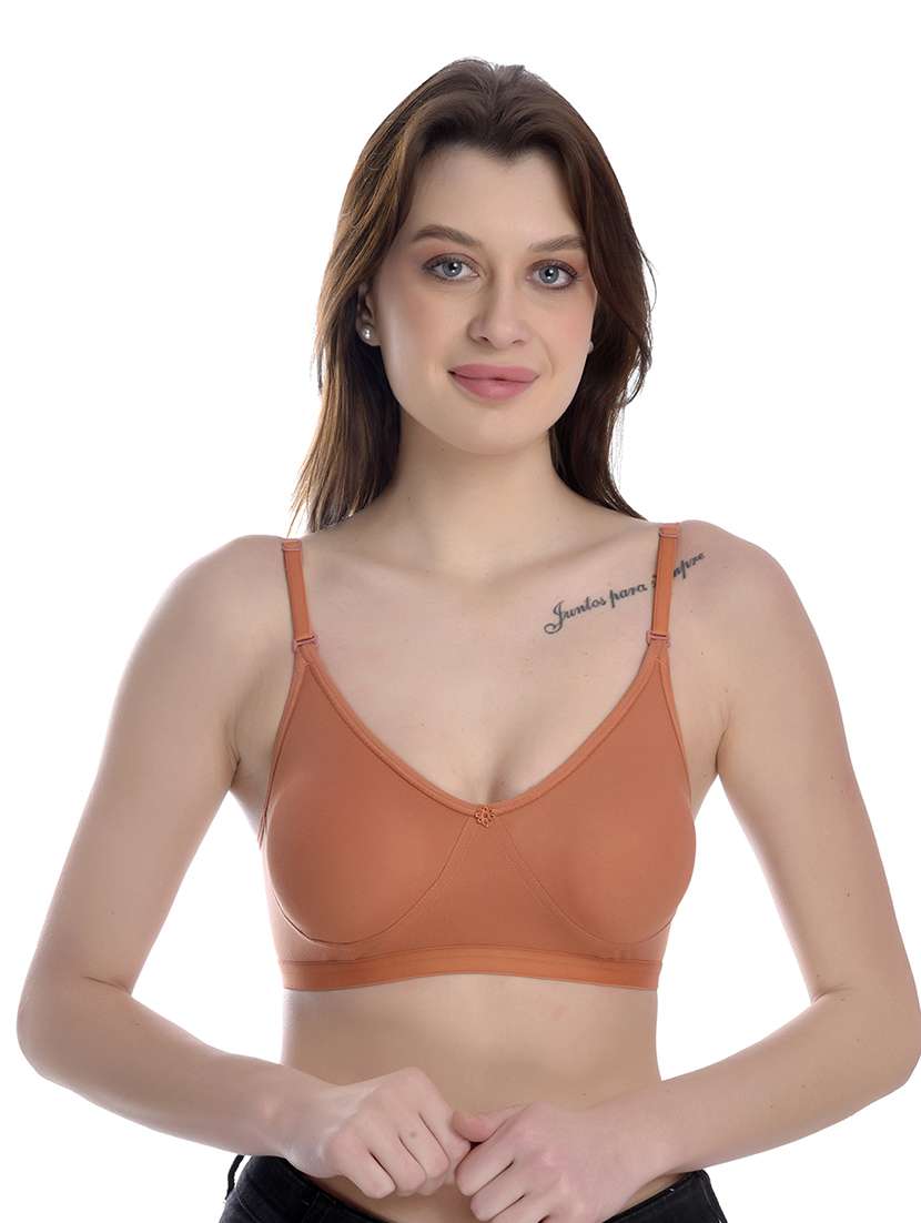 pack of 2 solid regular bra - 18348043 -  Standard Image - 1