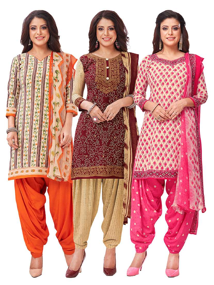 set of 3 unstitched suit set