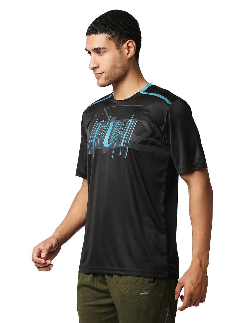 black chest-printed t-shirt - 18349160 -  Standard Image - 1