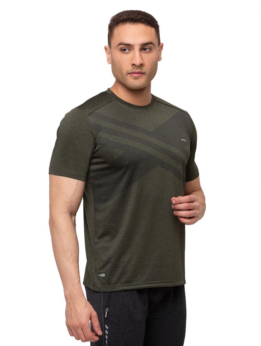 olive green printed t-shirt - 18349175 - Standard Image - 1