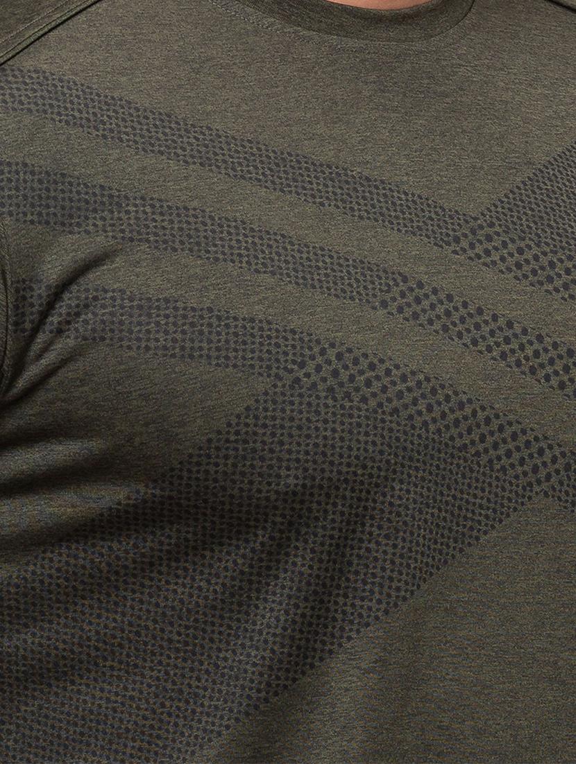 olive green printed t-shirt - 18349175 - Standard Image - 4
