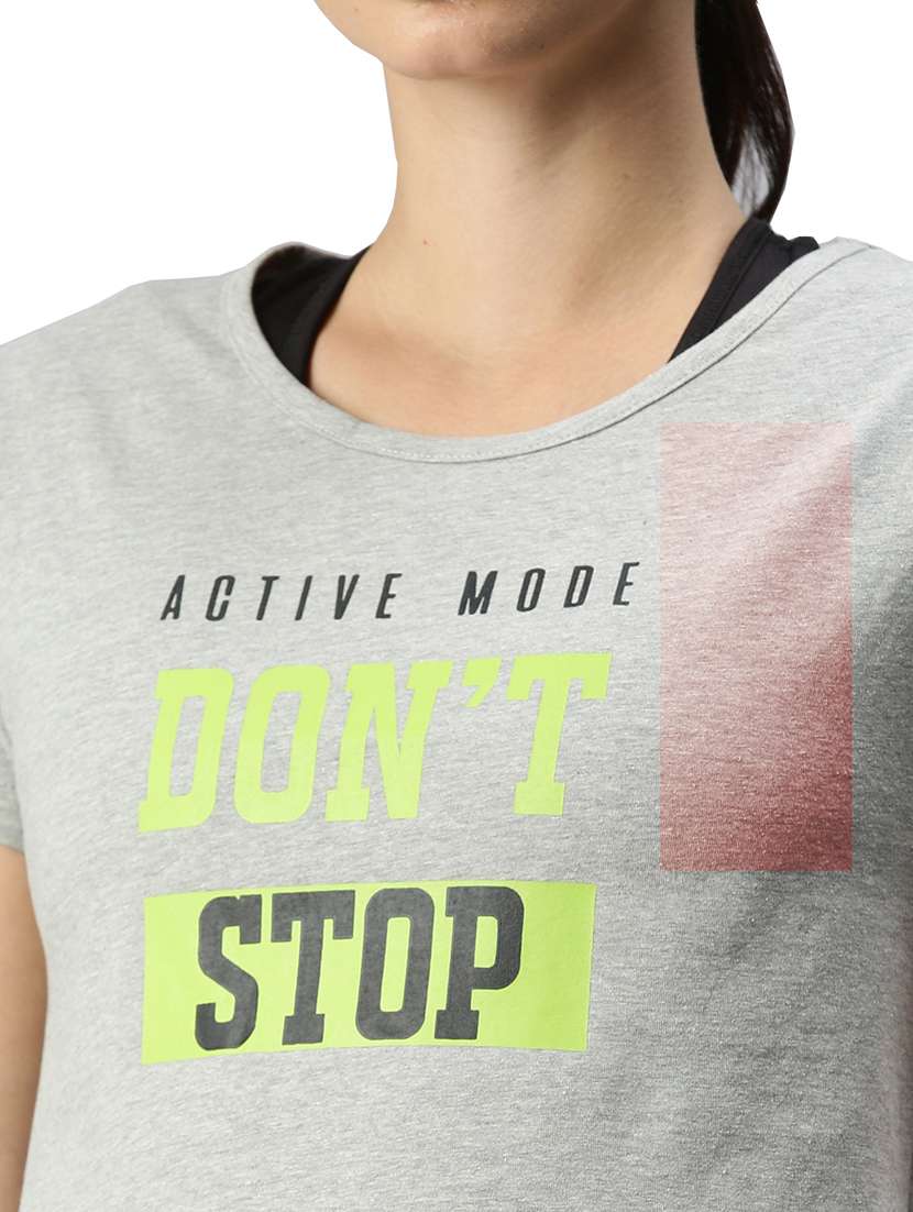 women's front print round neck t-shirt - 18349196 -  Standard Image - 4