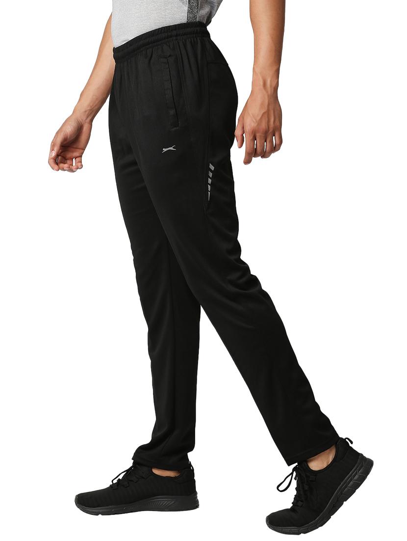 black solid full length track pant - 18349264 -  Standard Image - 1