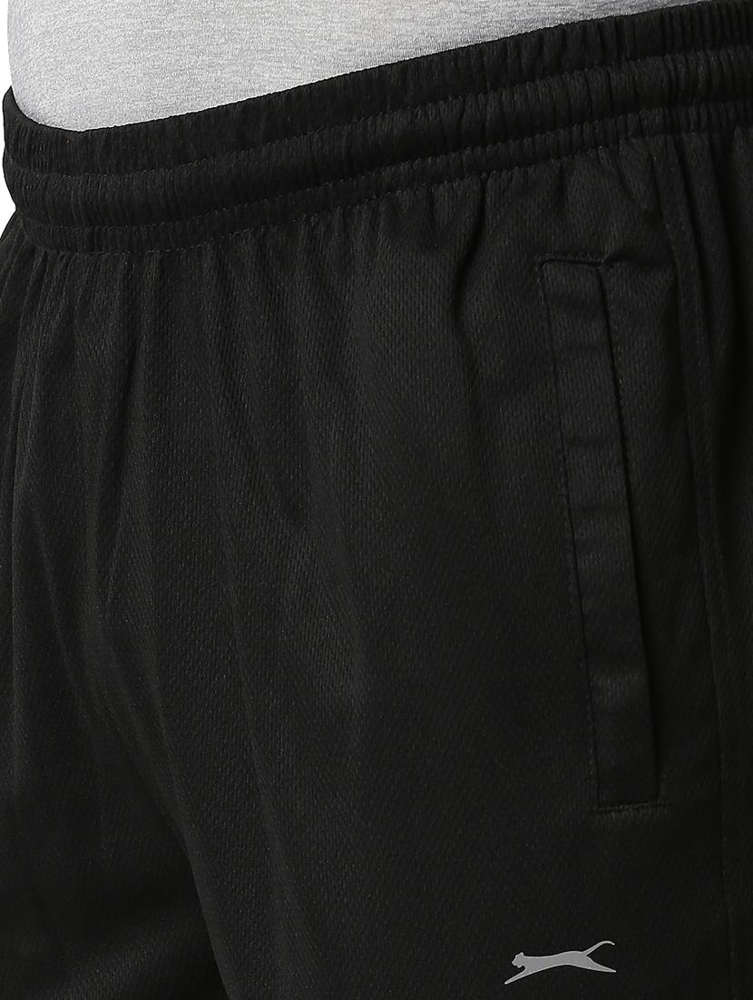 black solid full length track pant - 18349264 - Standard Image - 4
