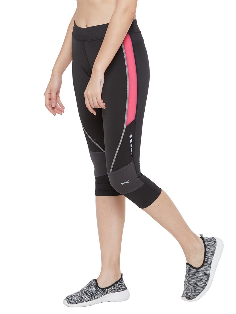 black solid leggings capri - 18351325 -  Standard Image - 1