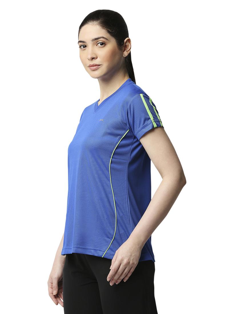 v-neck contrast piped top - 18351348 -  Standard Image - 1