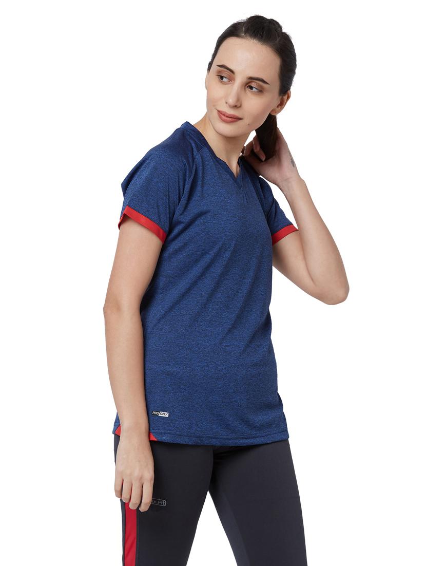 v-neck melange top - 18351351 -  Standard Image - 1