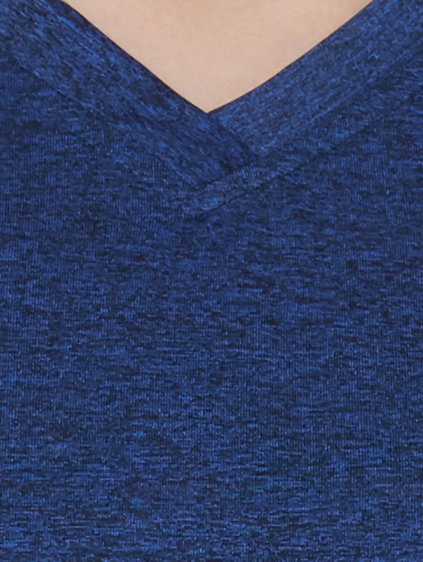 v-neck melange top - 18351351 - Standard Image - 4