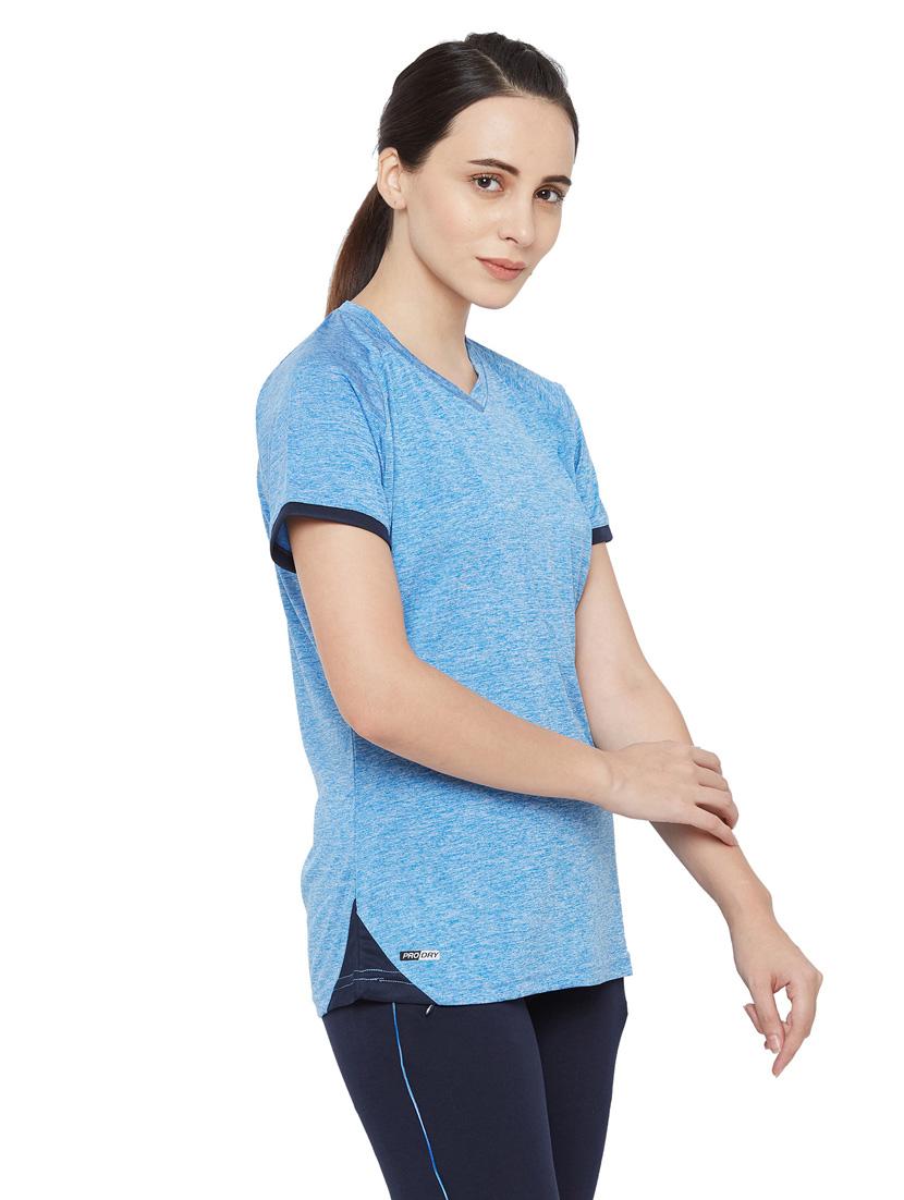 v-neck melange top - 18351352 -  Standard Image - 1