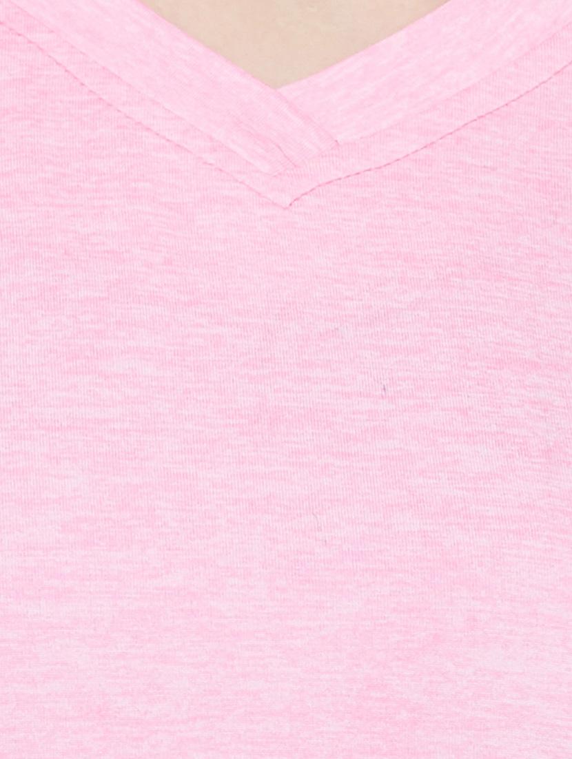 v-neck melange top - 18351354 - Standard Image - 4