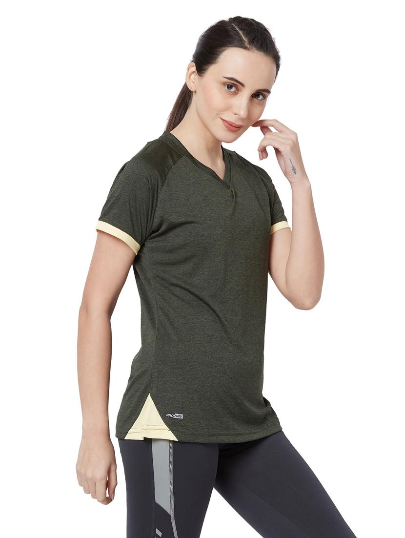 v-neck melange top - 18351356 - Standard Image - 1