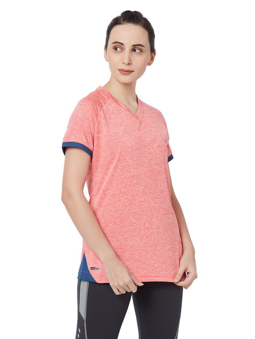 v-neck melange top - 18351357 - Standard Image - 1