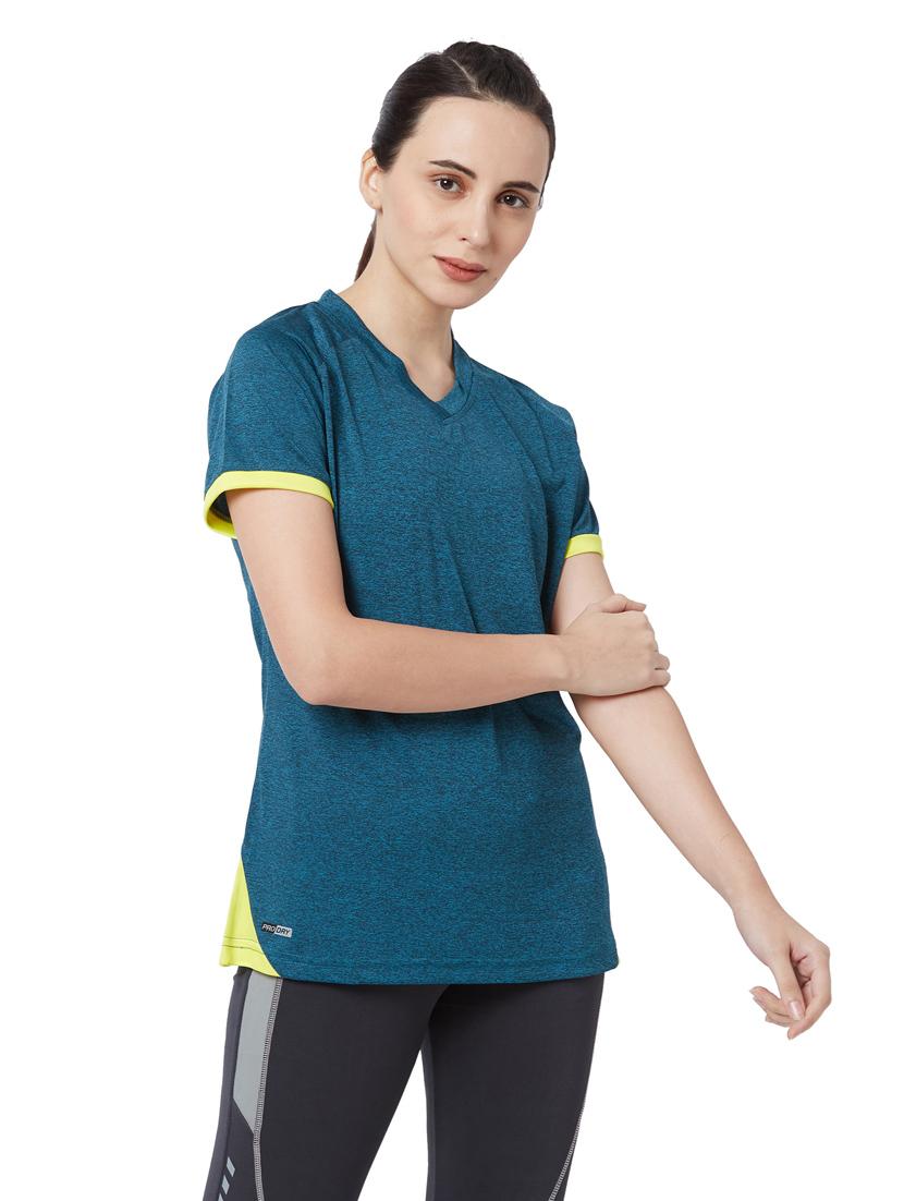 v-neck melange top - 18351358 -  Standard Image - 1