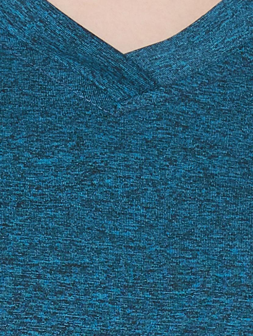 v-neck melange top - 18351358 - Standard Image - 4
