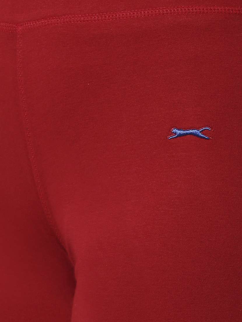 red solid track pant - 18351546 - Standard Image - 4