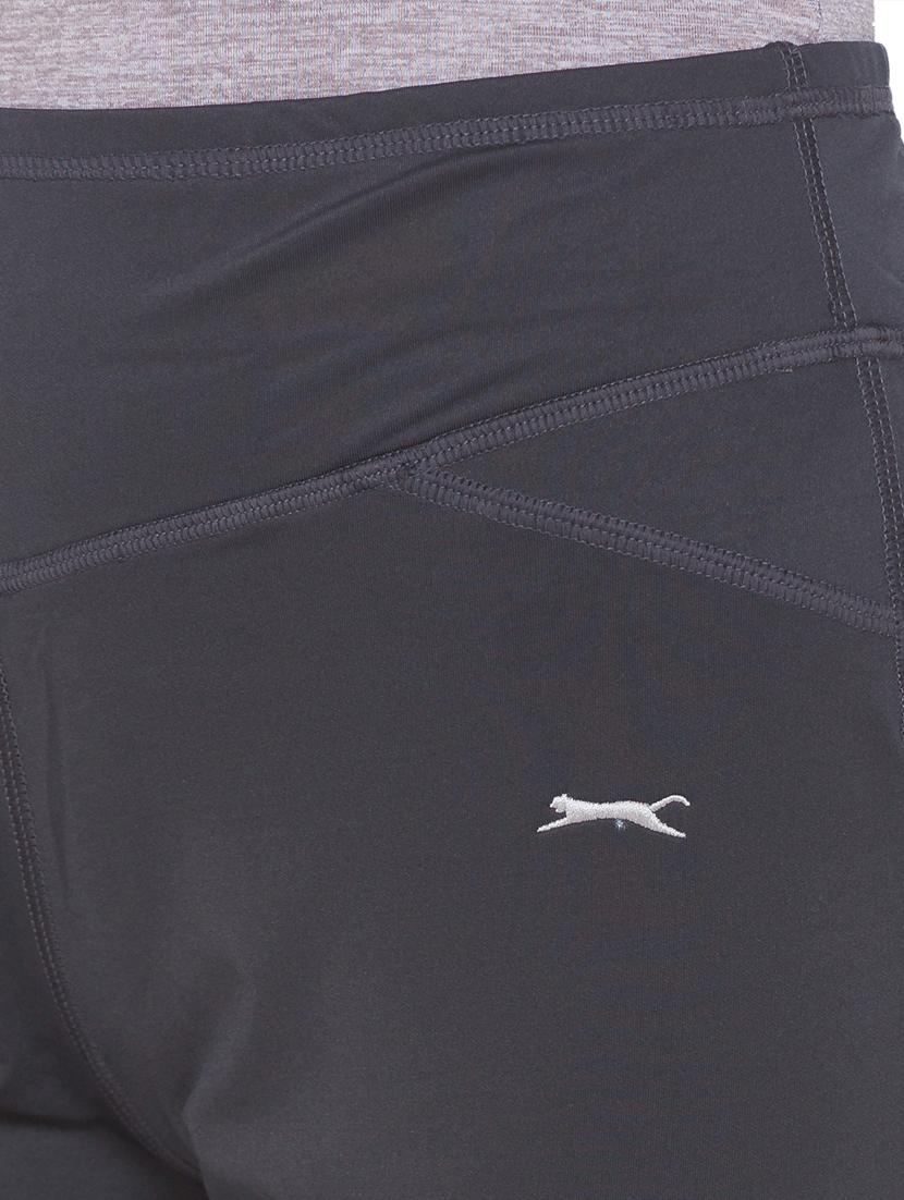 grey solid spandex track pant - 18351552 - Standard Image - 4