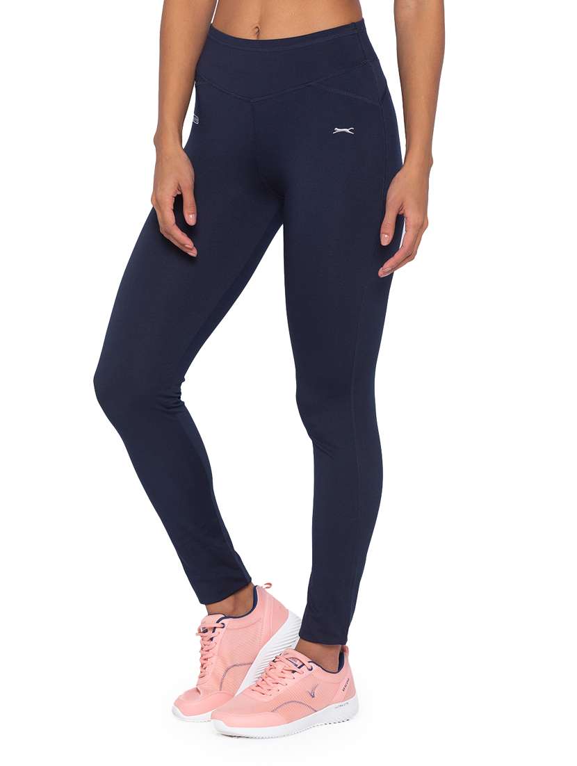 navy blue solid spandex track pant - 18351556 -  Standard Image - 1