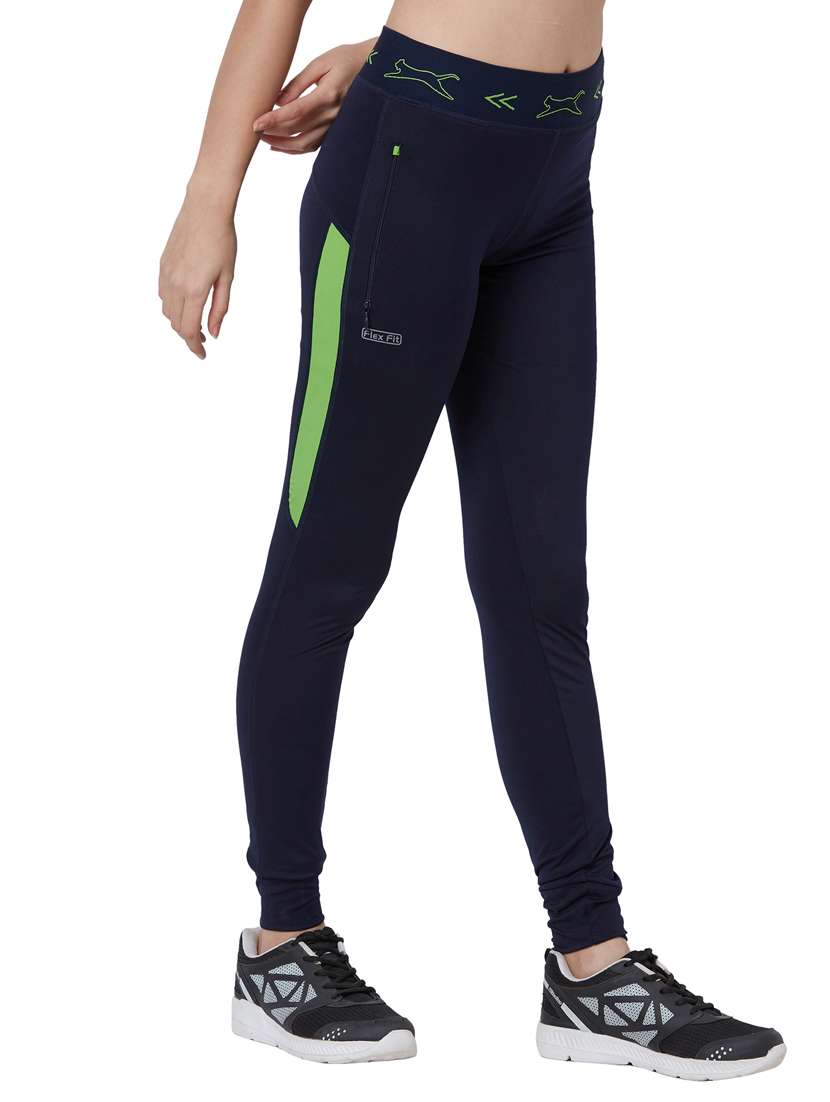 blue solid spandex track pant - 18351565 -  Standard Image - 1