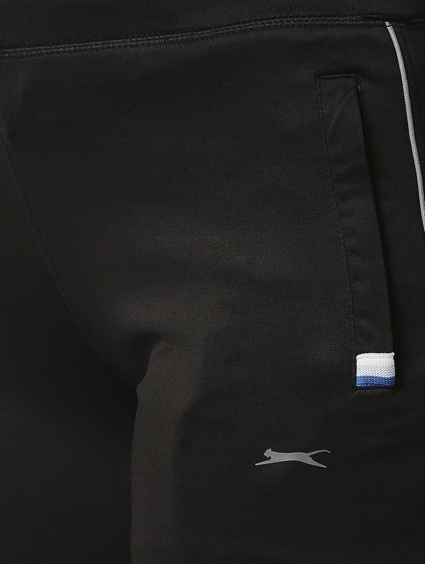 black solid track pant - 18351575 - Standard Image - 4