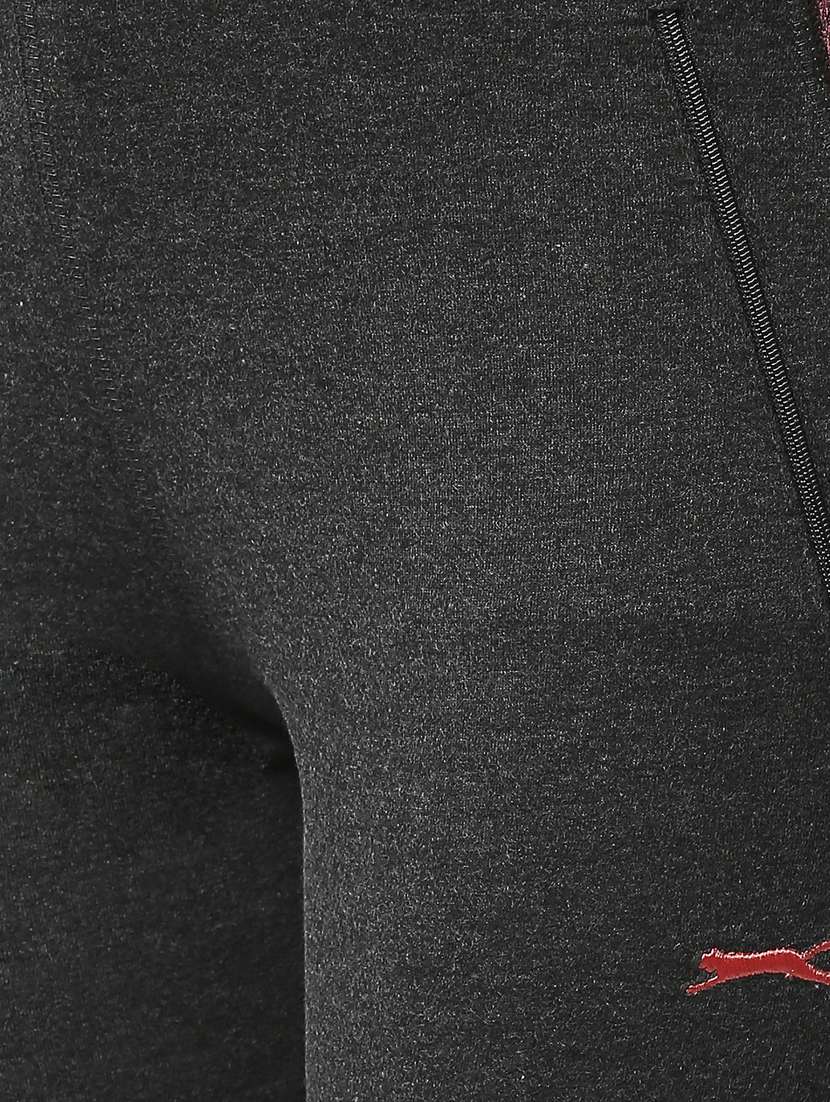 grey solid blend track pant - 18351578 -  Standard Image - 4