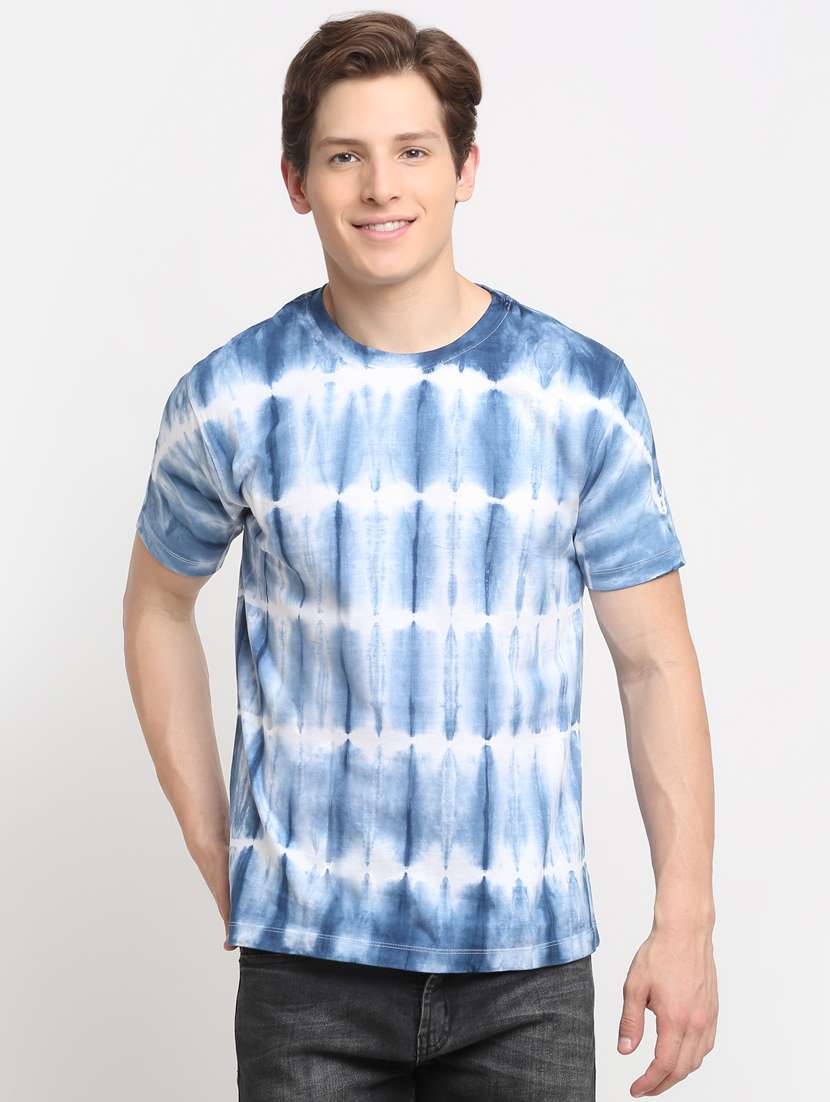 blue tie and dye t-shirt