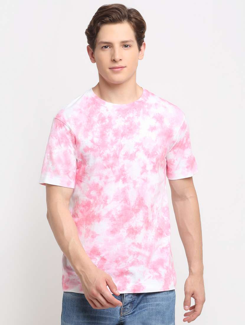 pink tie and dye t-shirt