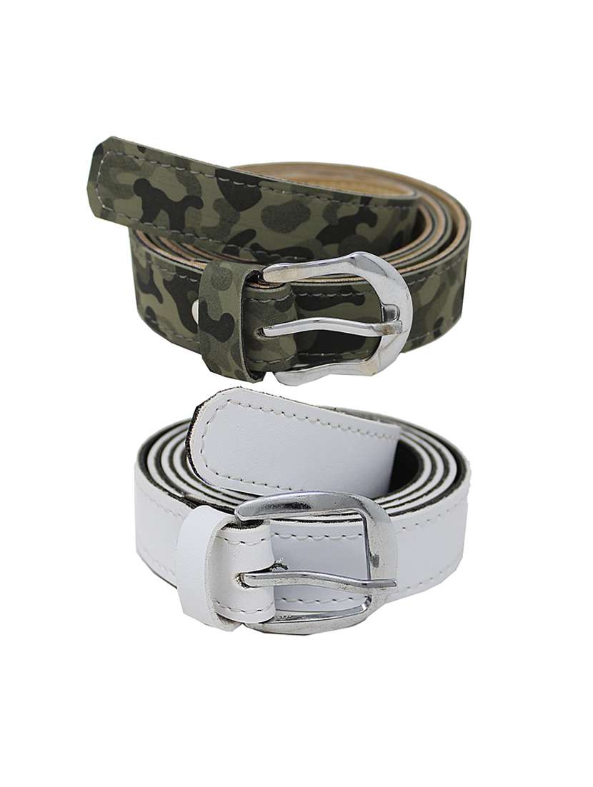 pack of 2 multi colored belt