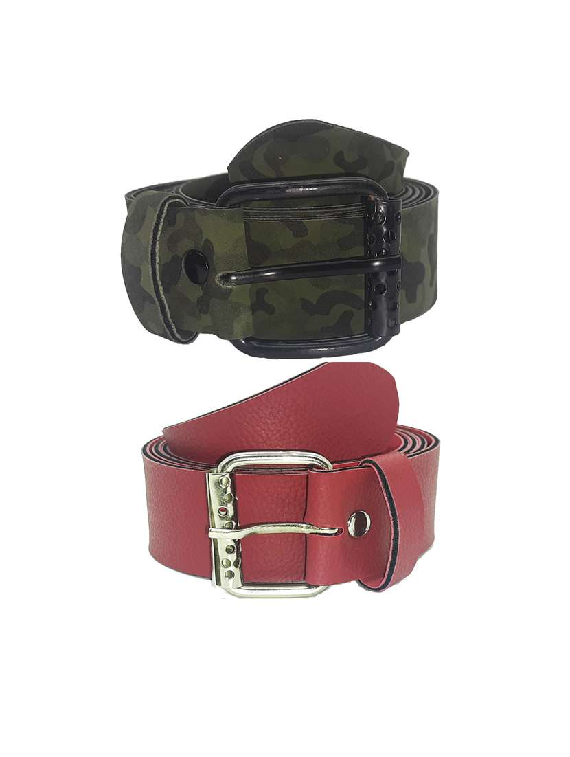 pack of 2 multi colored belt