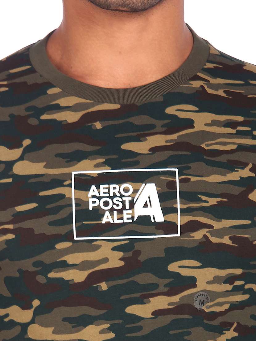 olive green camouflage t shirt - 18352366 - Standard Image - 4