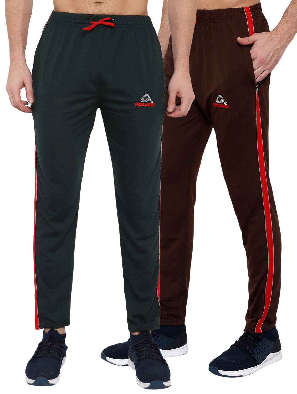 set of 2 side taped joggers track pant