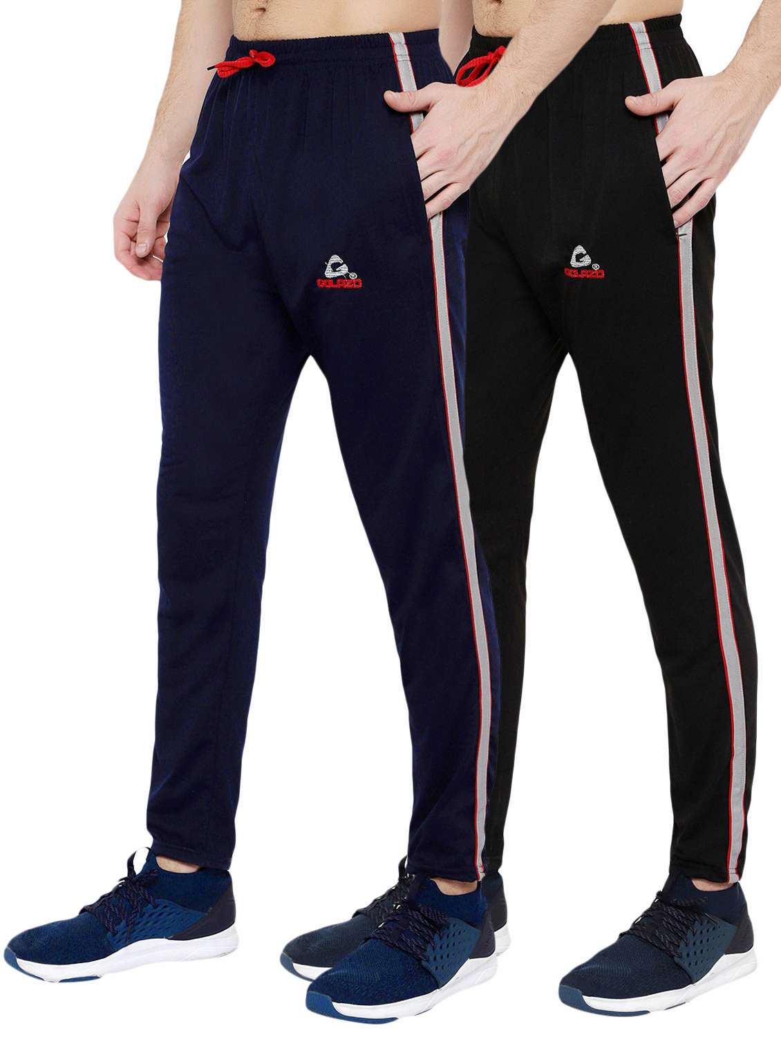 set of 2 solid joggers track pant