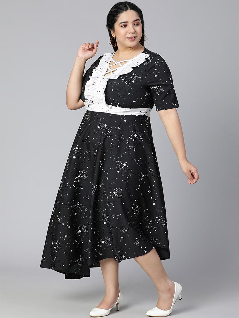 v-neck printed maxi dress - 18354488 - Standard Image - 1