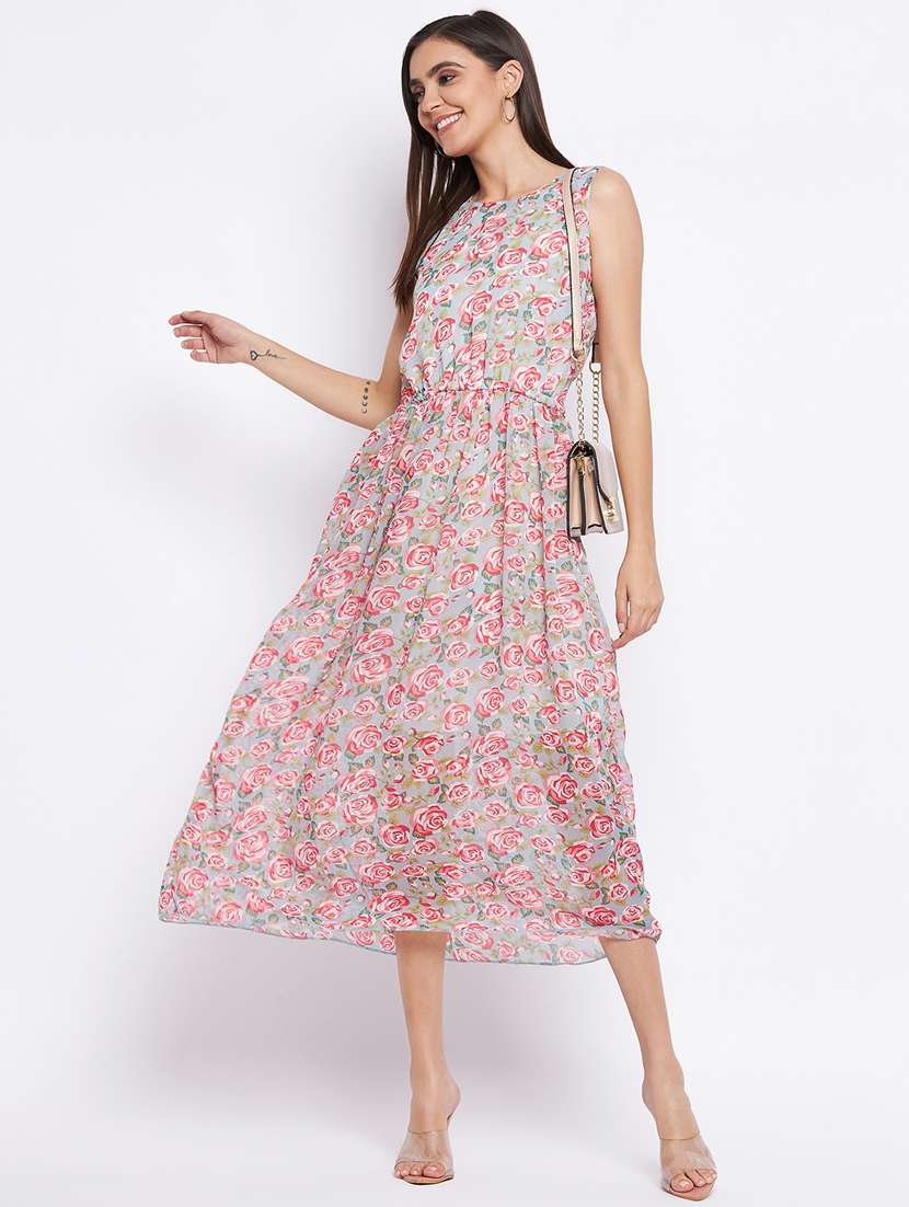 women's fit & flare floral dress