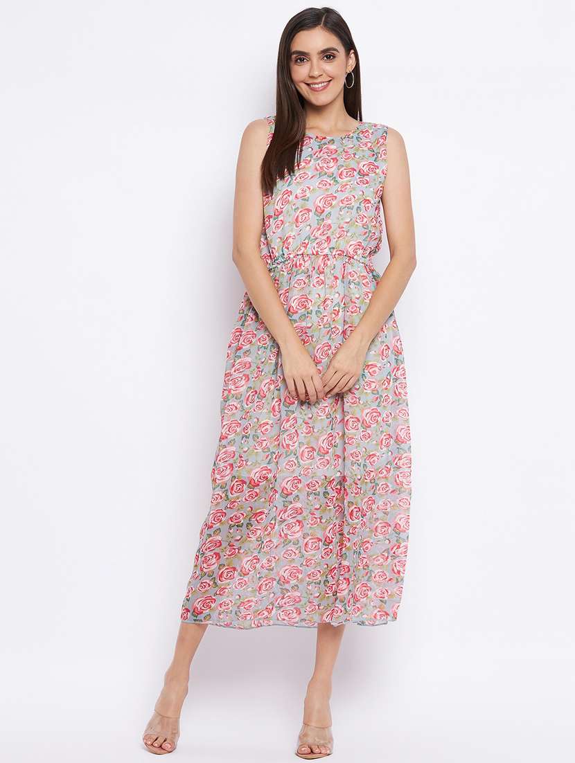 women's fit & flare floral dress - 18354937 -  Standard Image - 1