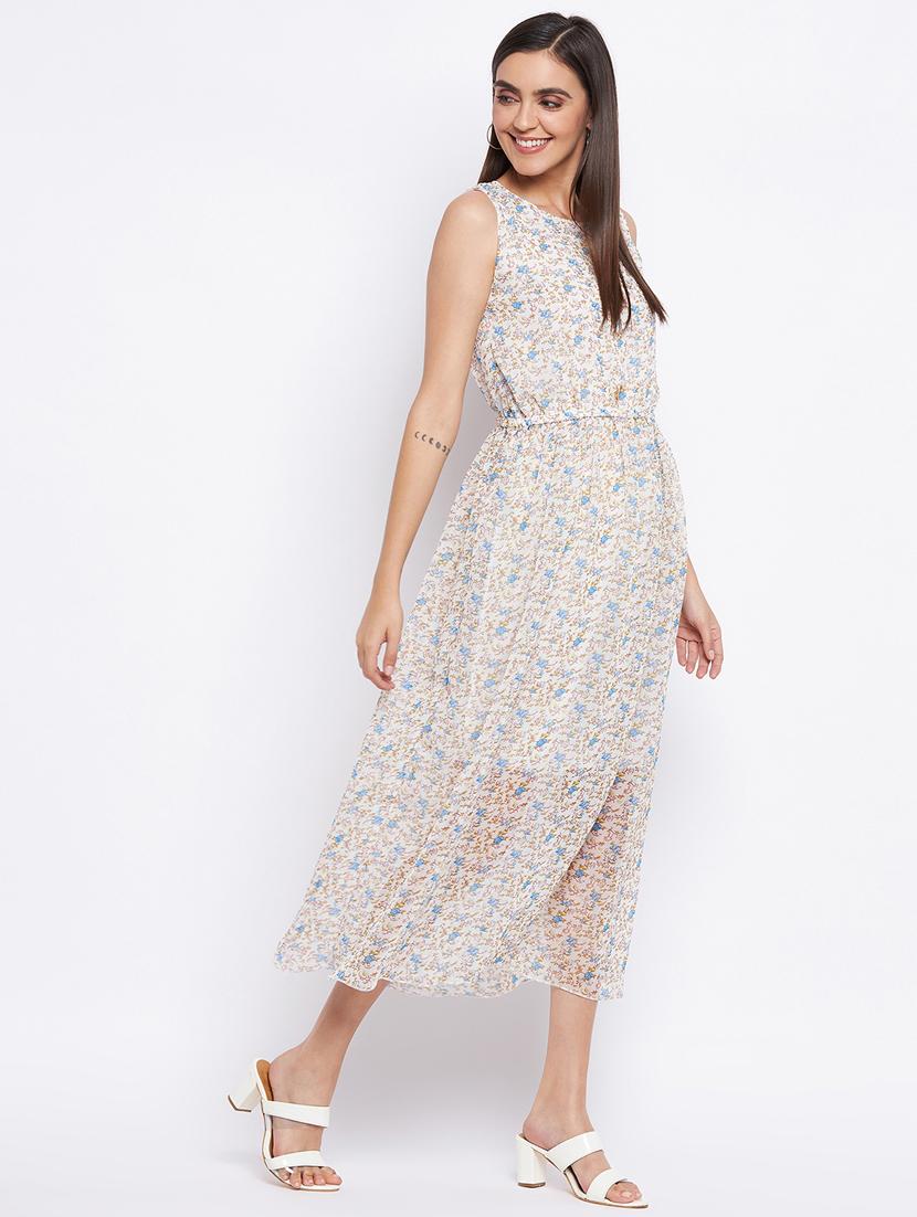 women's fit & flare floral dress - 18354939 - Standard Image - 1