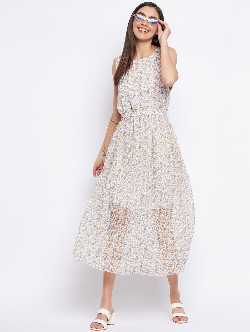 women's fit & flare floral dress - 18354939 - Standard Image - 4
