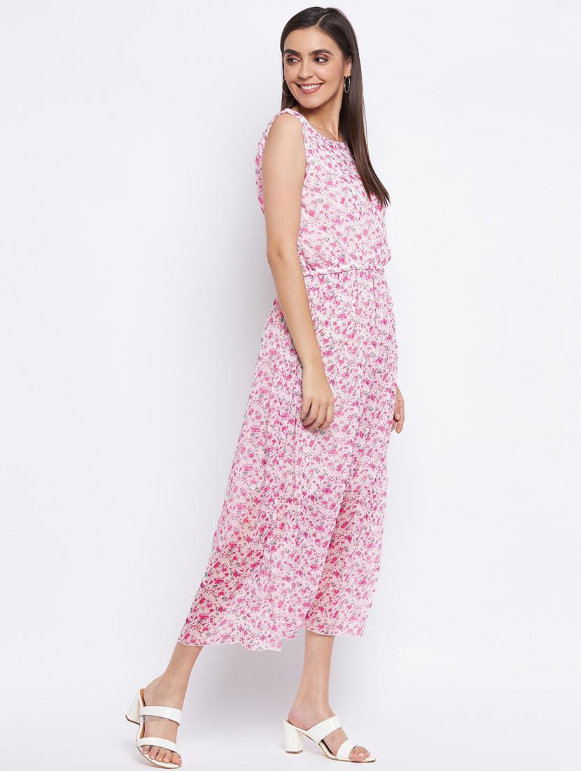 women's fit & flare floral dress - 18354944 - Standard Image - 1
