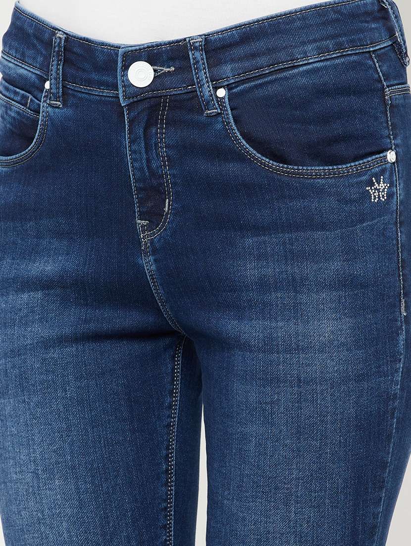 blue mid rise acid washed bootcut jean - 18355354 -  Standard Image - 4