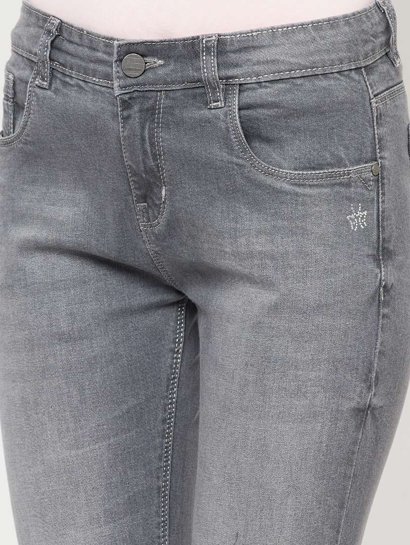 women's plain bootcut jeans - 18355355 - Standard Image - 4