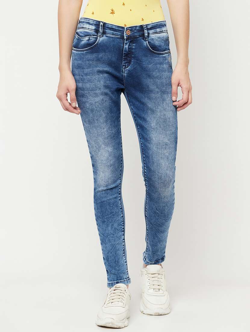 women's plain slim fit jeans