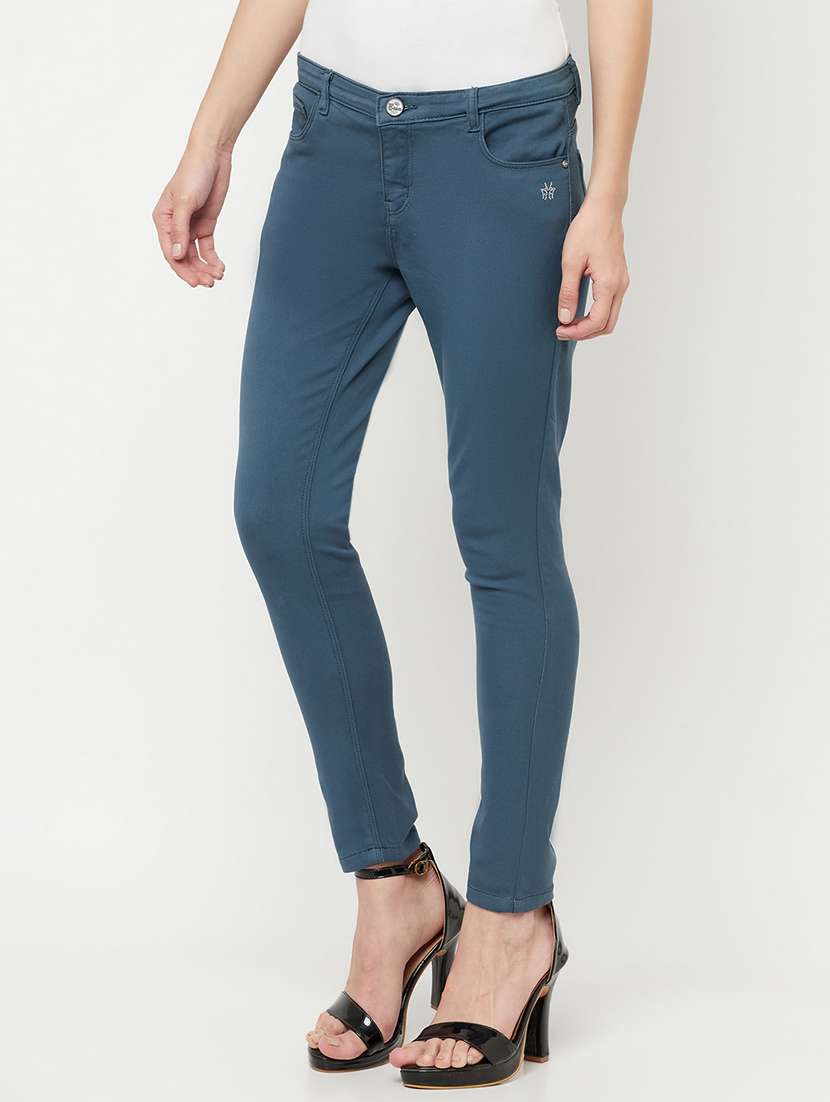 women's plain slim fit jeans - 18355358 - Standard Image - 1